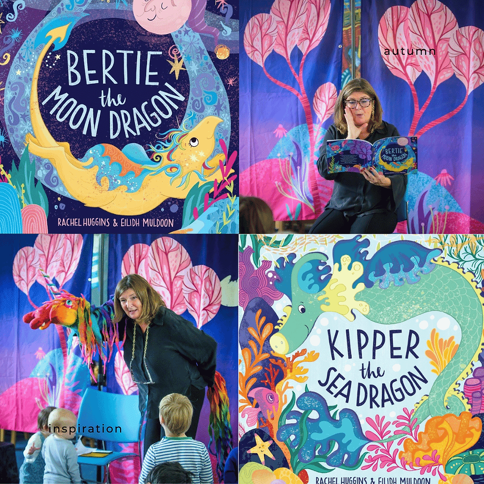 Kipper the Sea Dragon & Bertie the Moon Dragon by Rachel Huggins Thurs 16 Oct 2PM