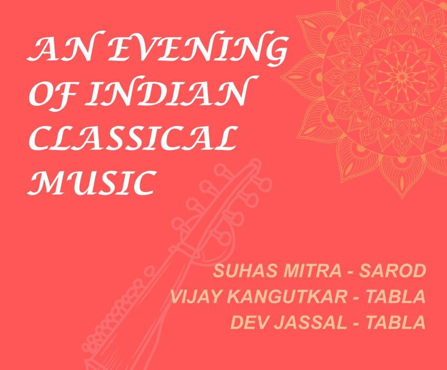 Indian Classical Music Concert Sat 3 Oct 7PM