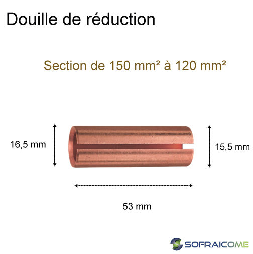 Douilles de réduction - Section de 150 mm² à 120 mm²