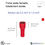 Thumbnail: Fiche plate femelle, totalement isolée - Section 0,5-1,5 mm² - Rouge