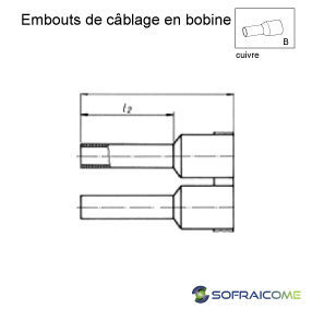 Miniatura: Embouts de câblage en bobine - Section 1,5 mm² - Noir