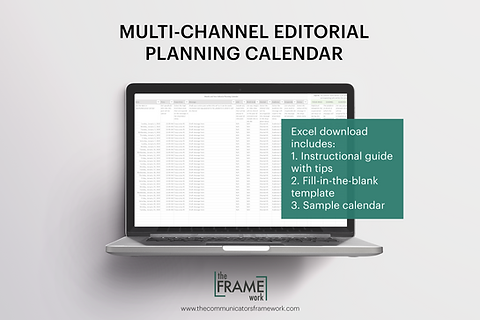 Multi-Channel Editorial Calendar Template | The Framework