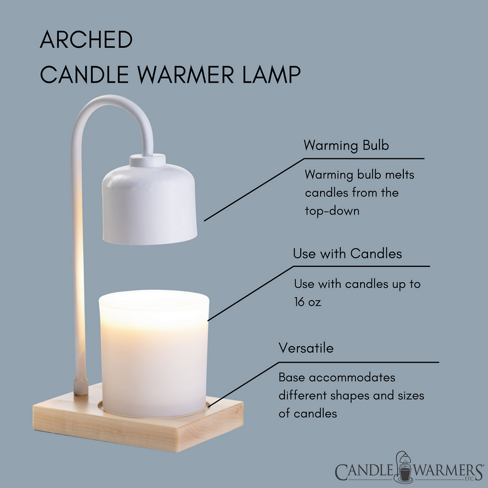 Thumbnail: White arched candle warmer lamp