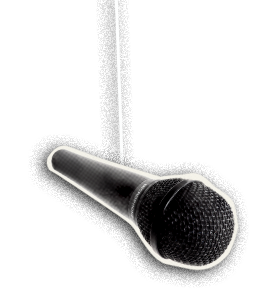 Microphone on White Background