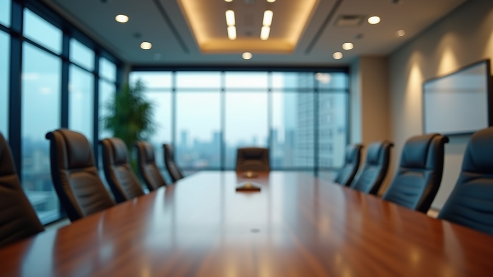 Eye-level view of a business conference room