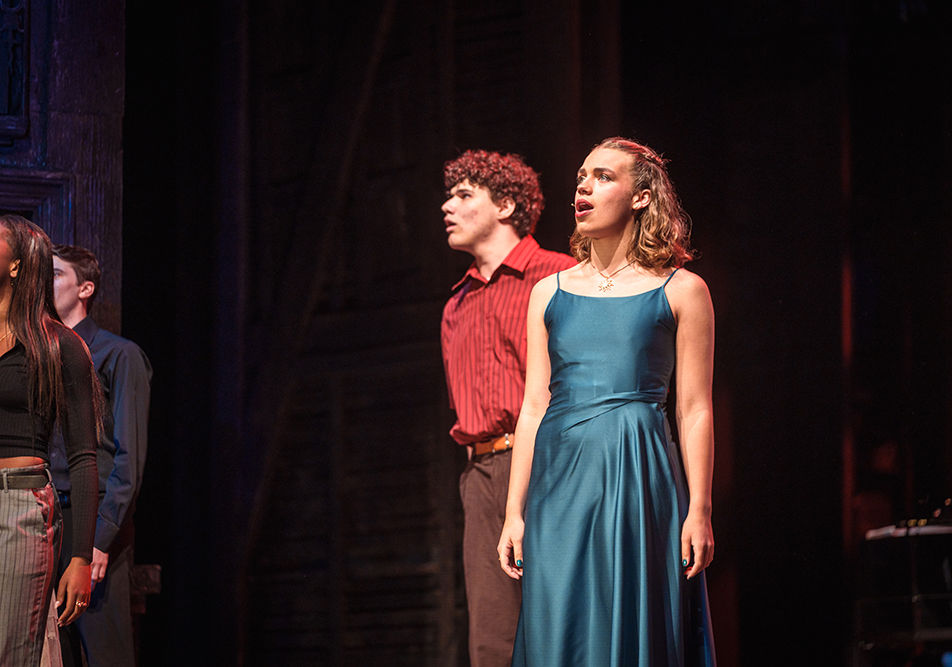 Student finalists and reserves singing the opening number: "Company" from Company