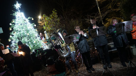 The annual turning on of the Christmas lights in Abernethy