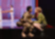 Jin Ha (Soldier) and Micaela Diamond (Fritz) in "Here We Are"