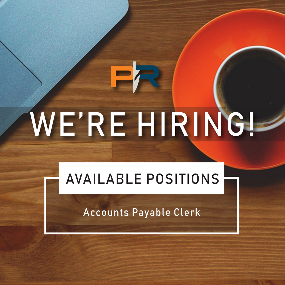 We're Hiring! ACCOUNTS PAYABLE CLERK