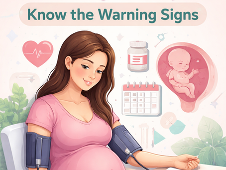 Pregnant woman monitoring blood pressure at home to detect hypertension in pregnancy