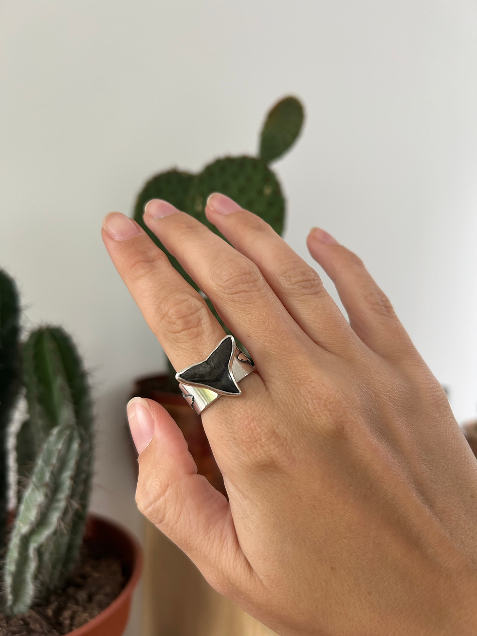 Thumbnail: Fossilised Mako Shark Tooth Ring