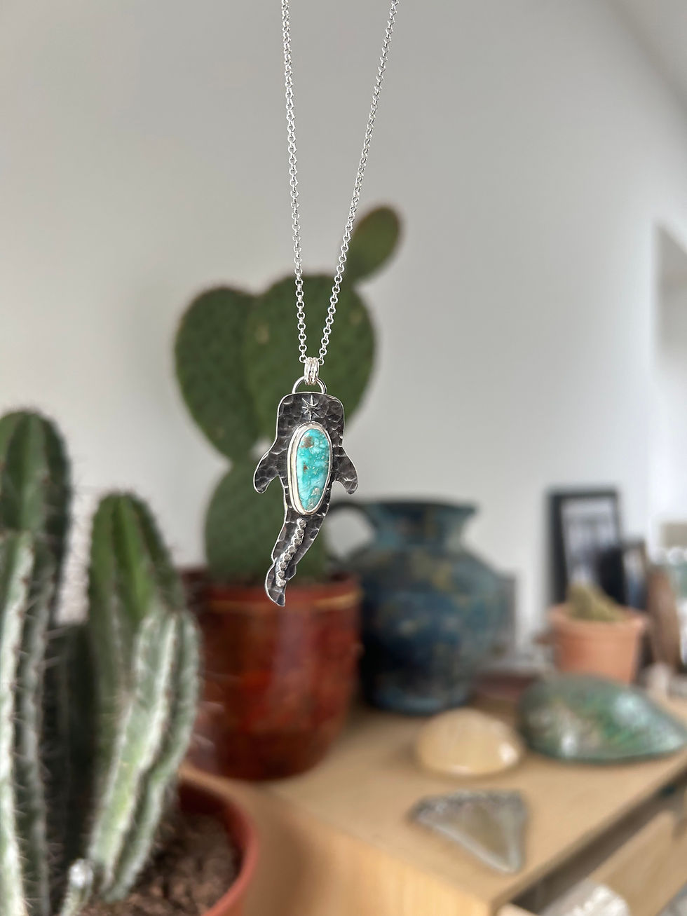 Thumbnail: Chunky Whale Shark Turquoise Necklace