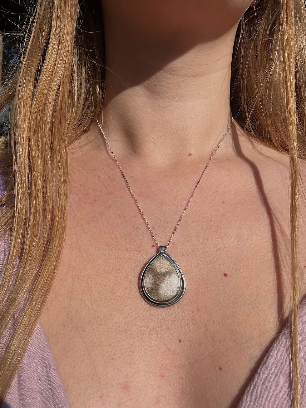 Thumbnail: Fossil Coral Hidden Whale Shark Necklace
