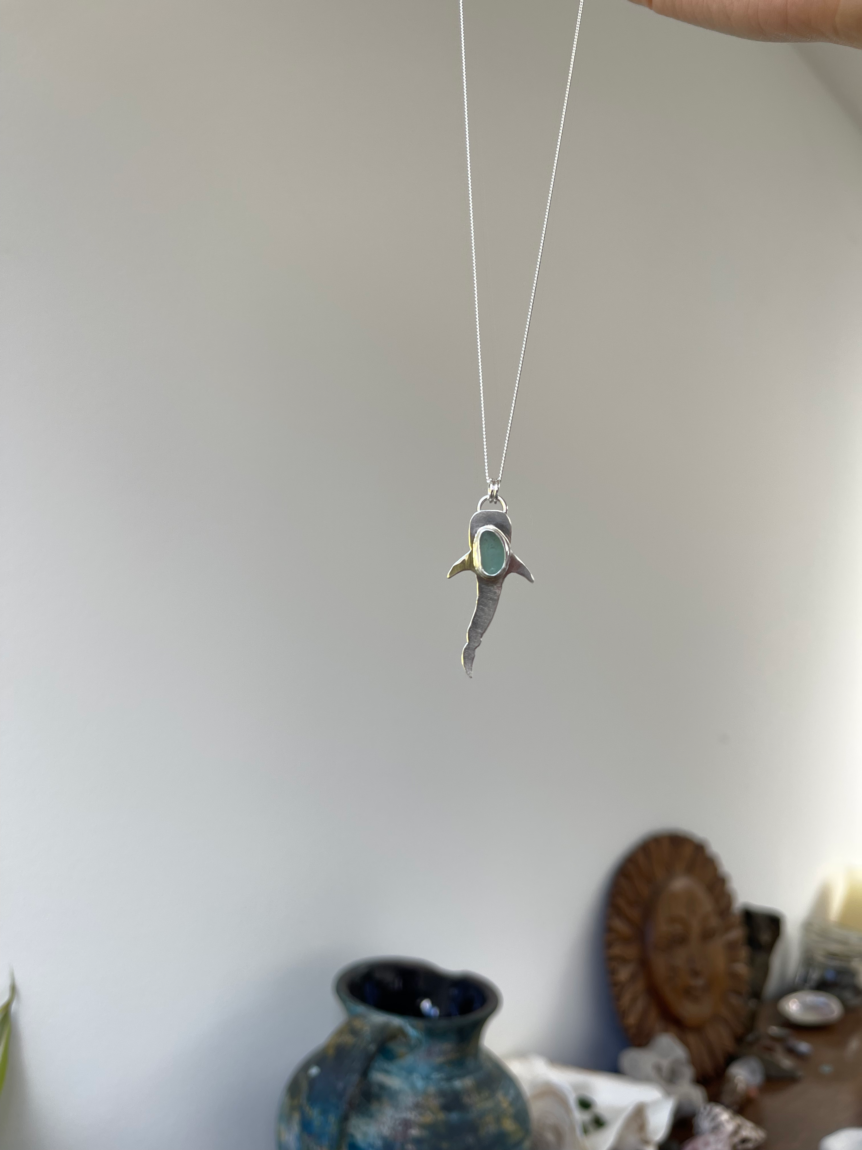 Whale Shark Sea Glass Necklace