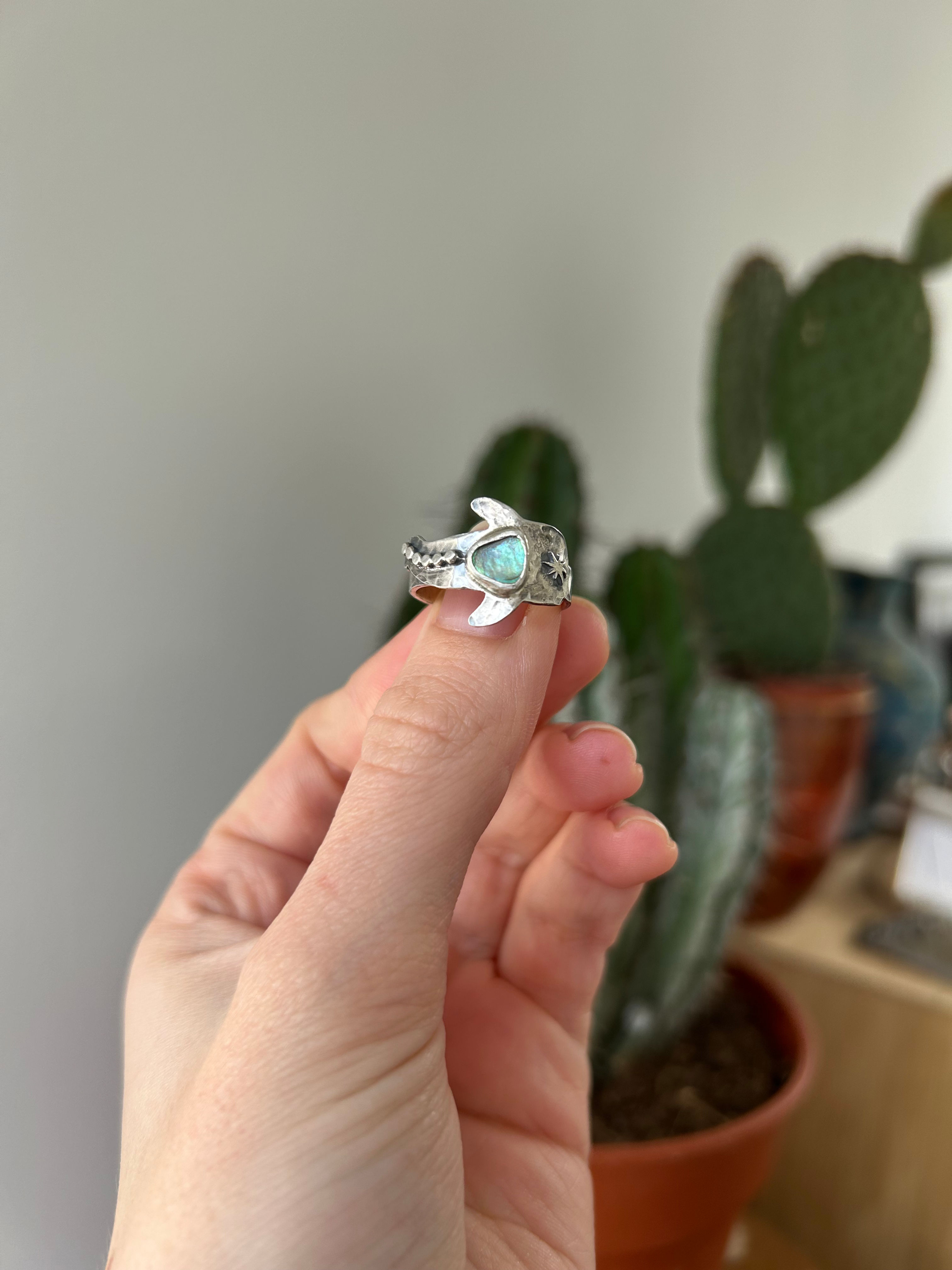 Whale Shark Abalone Ring