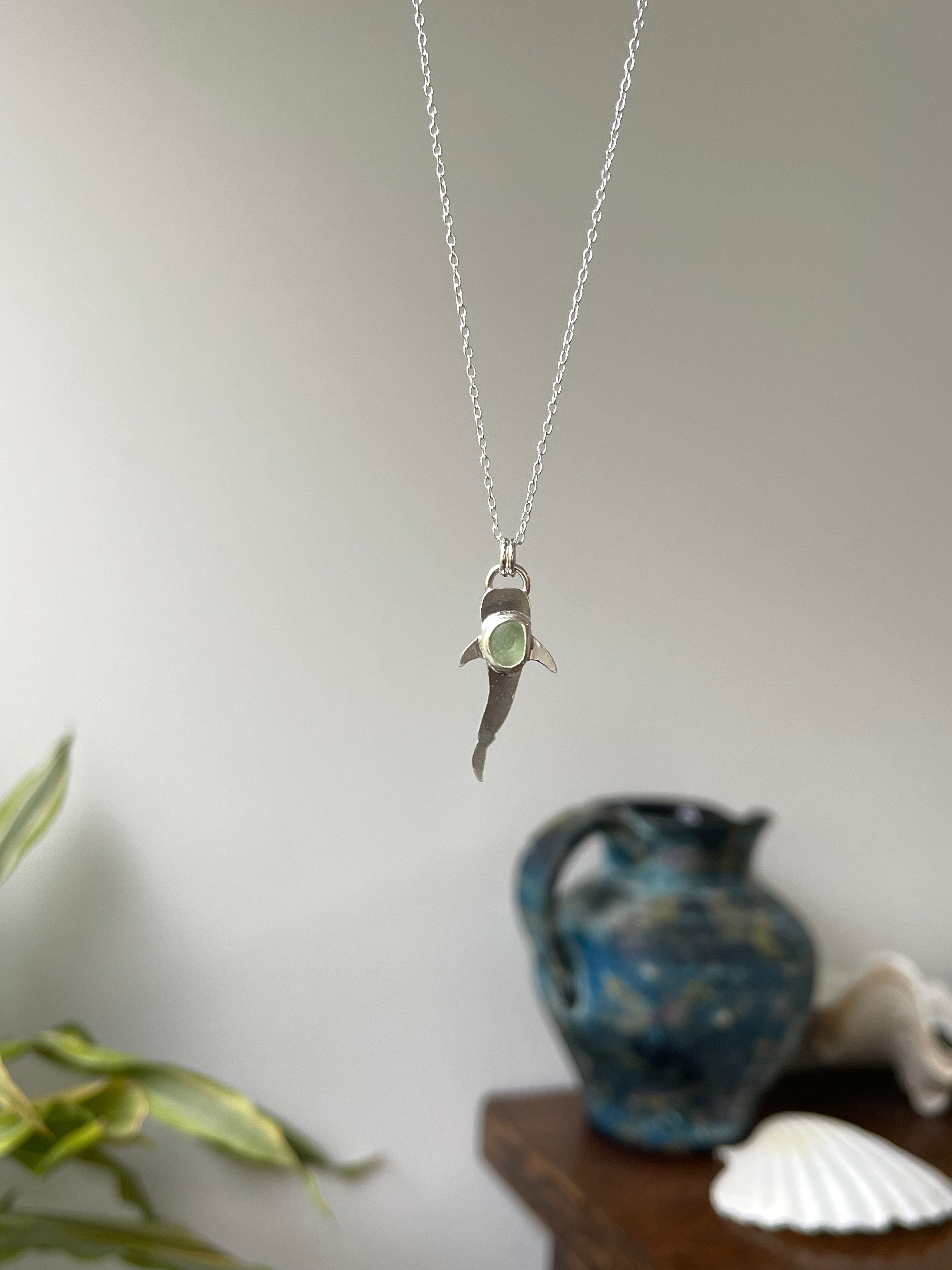 Whale Shark Sea Glass Necklace