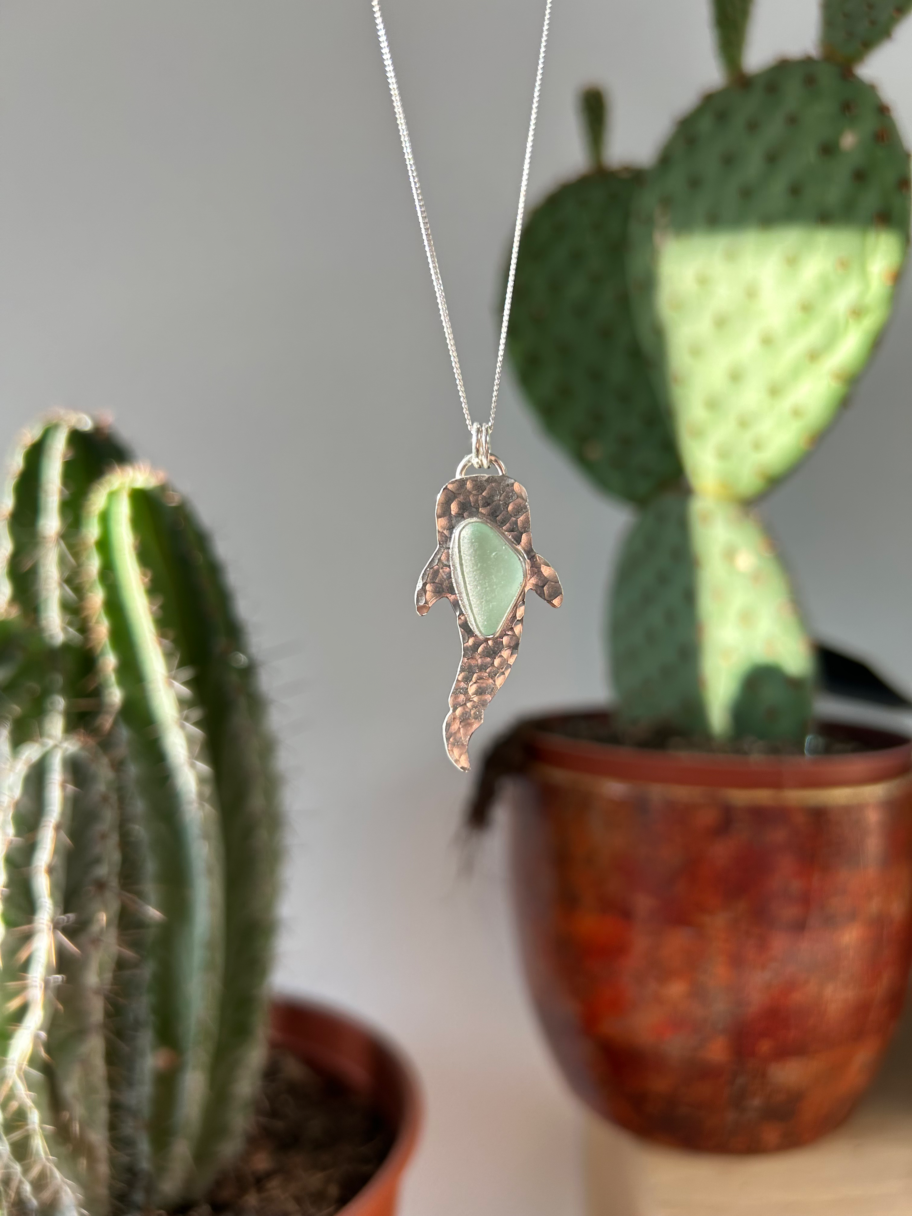 Whale Shark Sea Glass Necklace