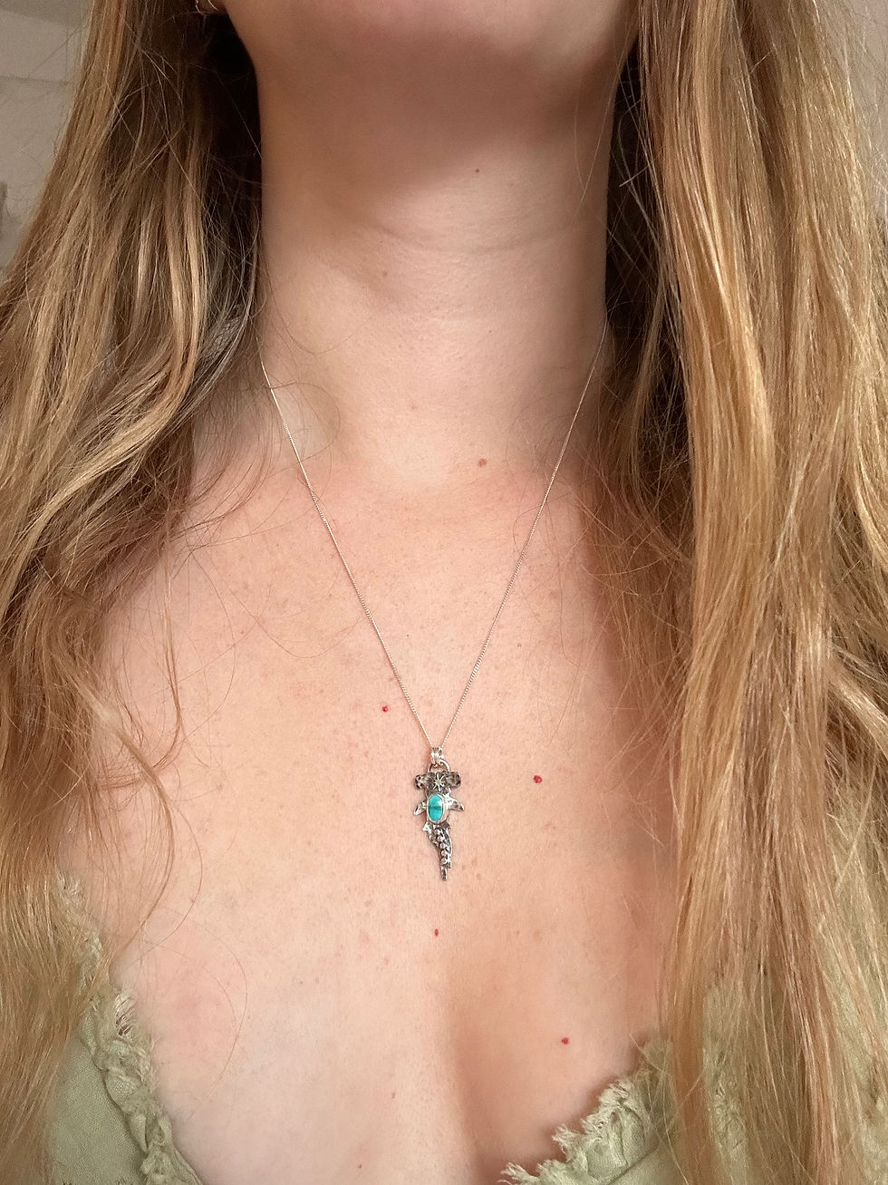 Thumbnail: Hammerhead Shark Turquoise Necklace