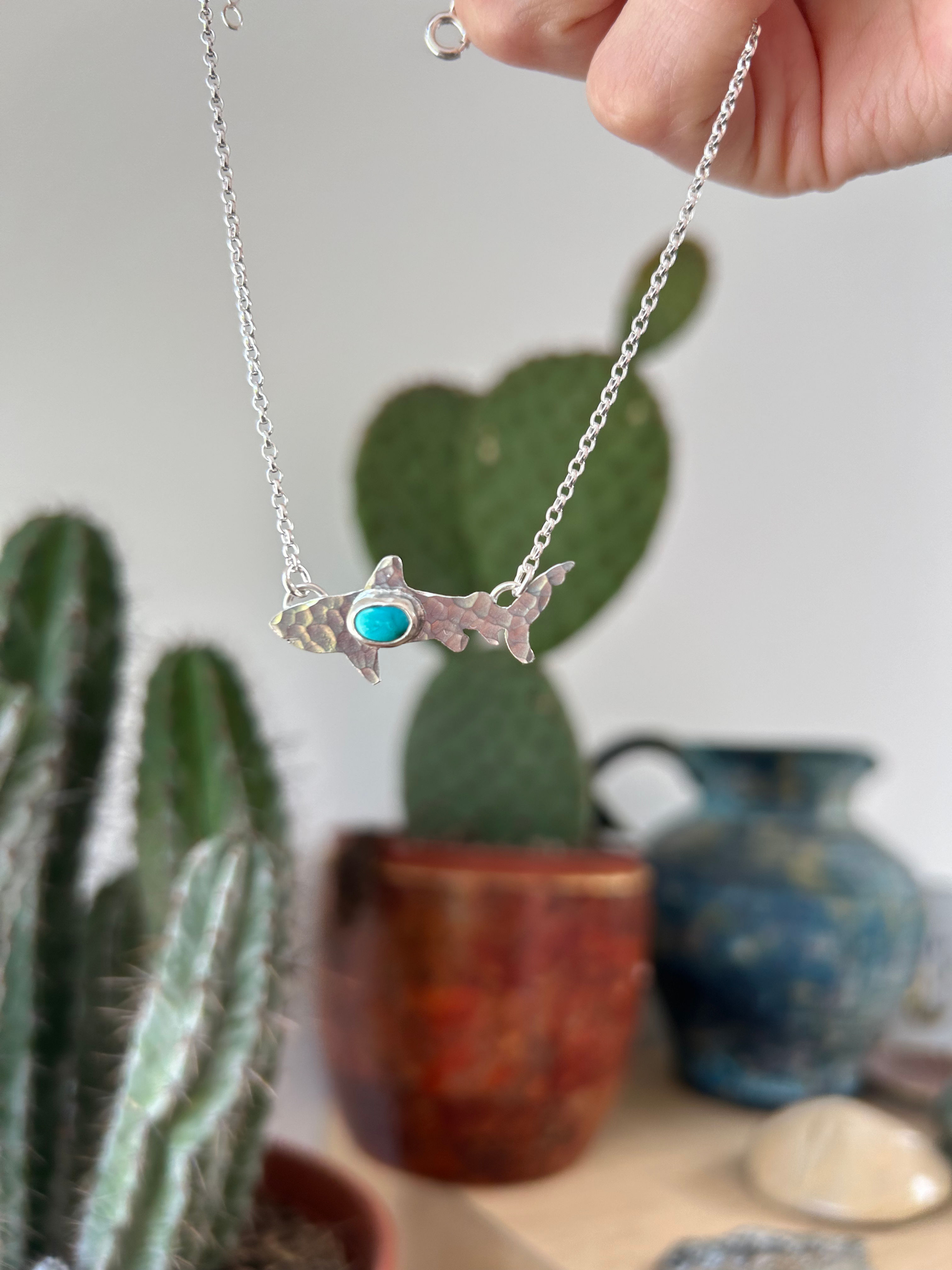 Tiger Shark Turquoise Necklace