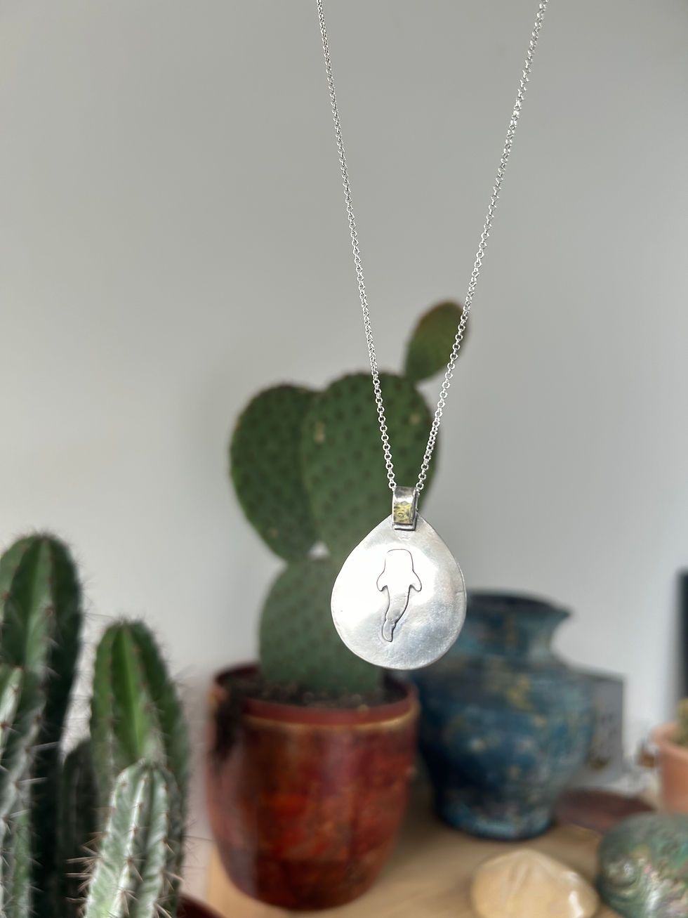 Thumbnail: Fossil Coral Hidden Whale Shark Necklace
