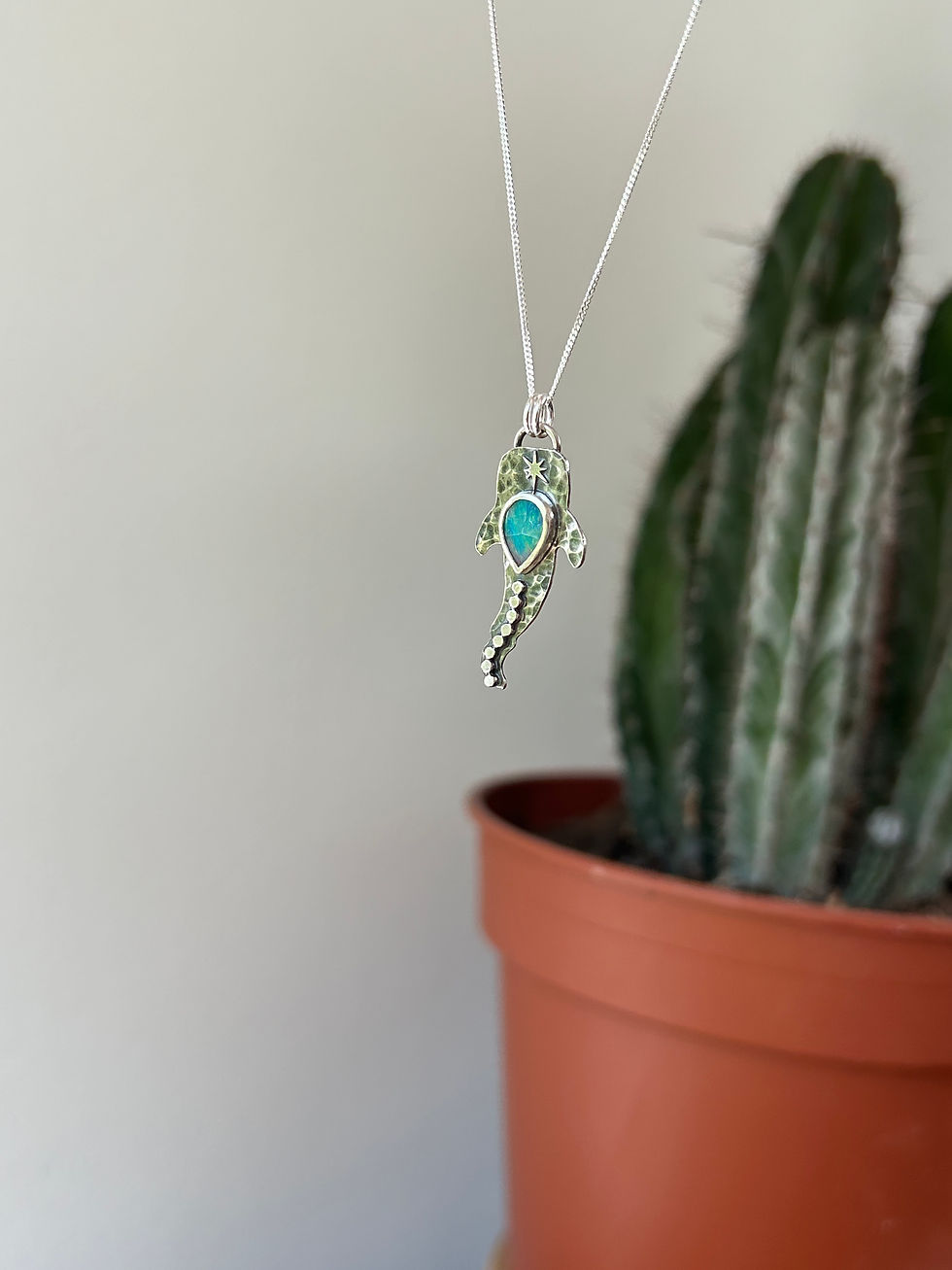 Thumbnail: SECONDS - Whale Shark Australian Opal Doublet Necklace