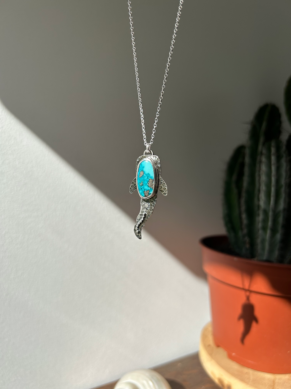 Thumbnail: Chunky Whale Shark Turquoise Necklace