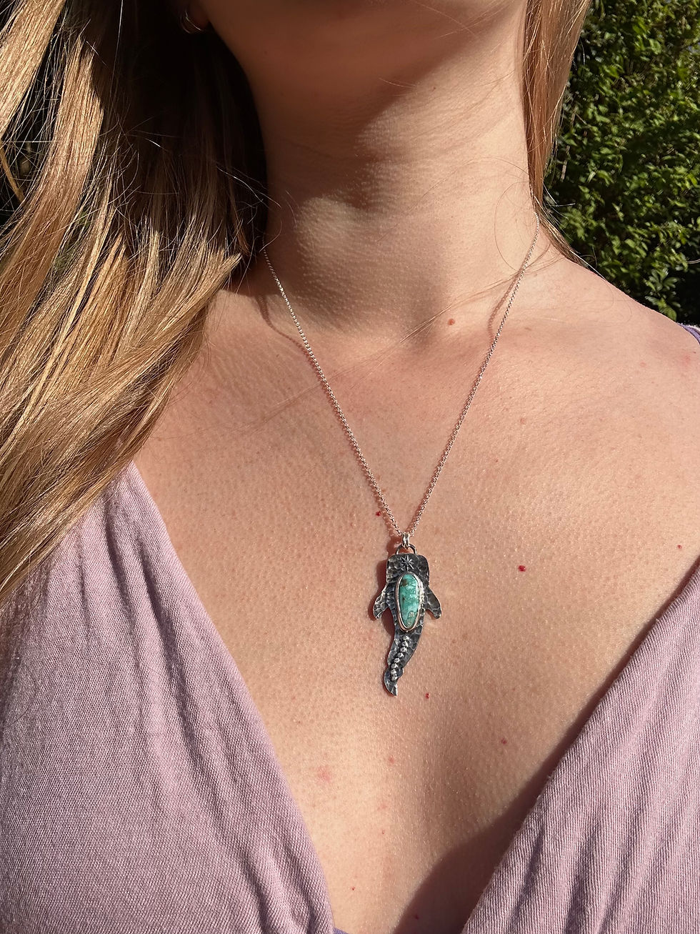Thumbnail: Chunky Whale Shark Turquoise Necklace