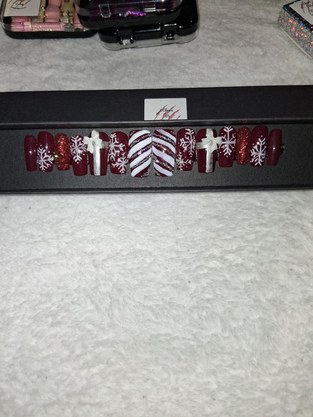 Red GlitterHolidays med square