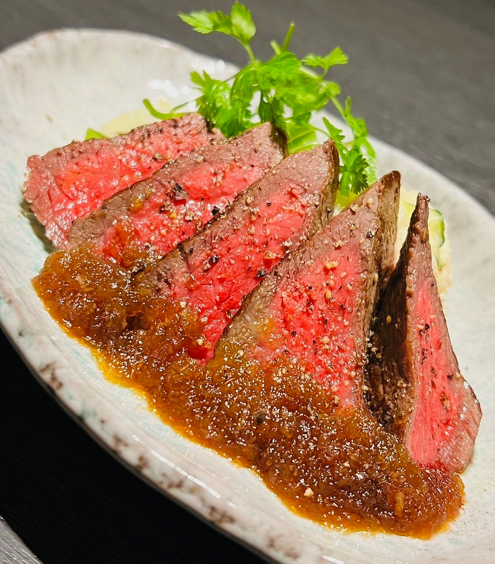 国産牛肉の炙りステーキ image