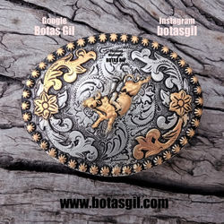ZH 118 HEBILLA ZINC JINETE TORO 10x7.5cms (H211POA) 1200x1200 www...