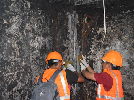 Non Destructive Test (NDT) pada Gedung yang terbakar