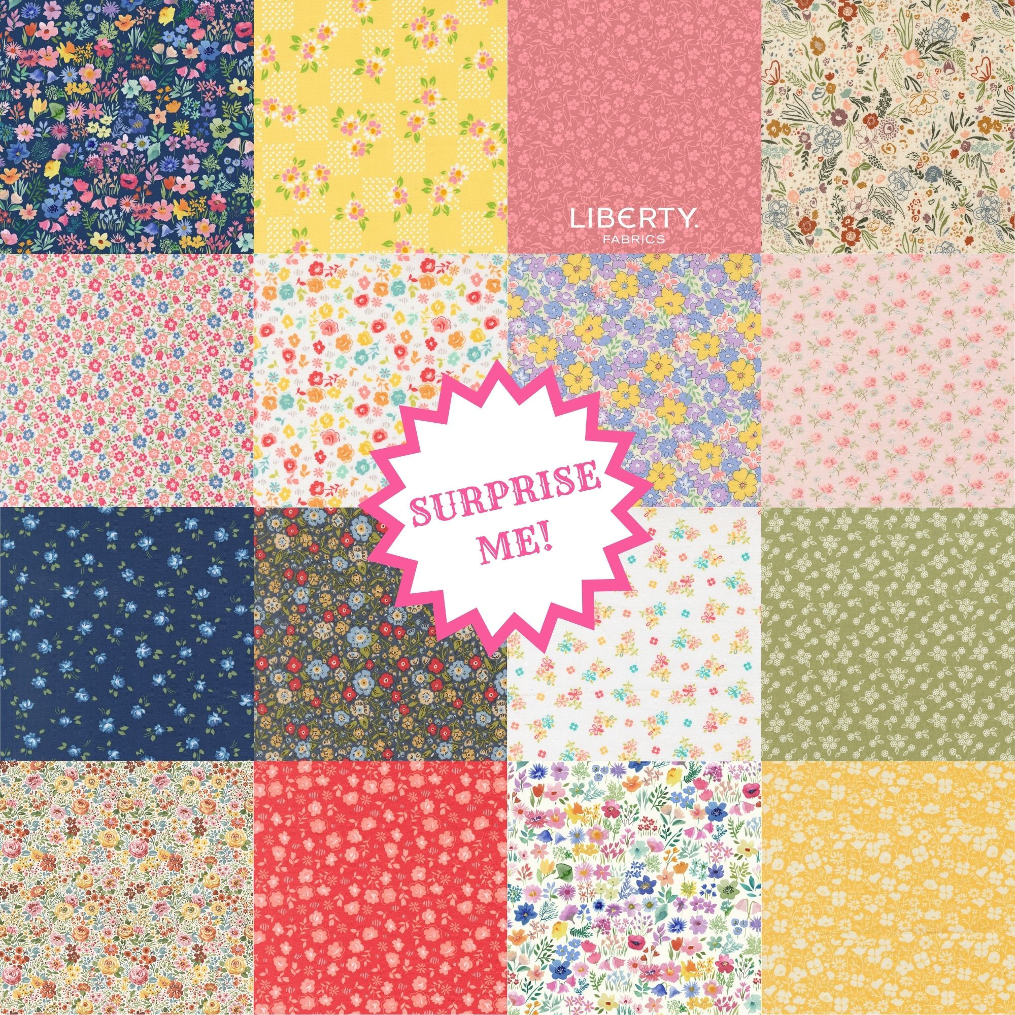 Surprise Me! - Ditsy Florals Mystery Bundle - 8 FQ Themed Selection