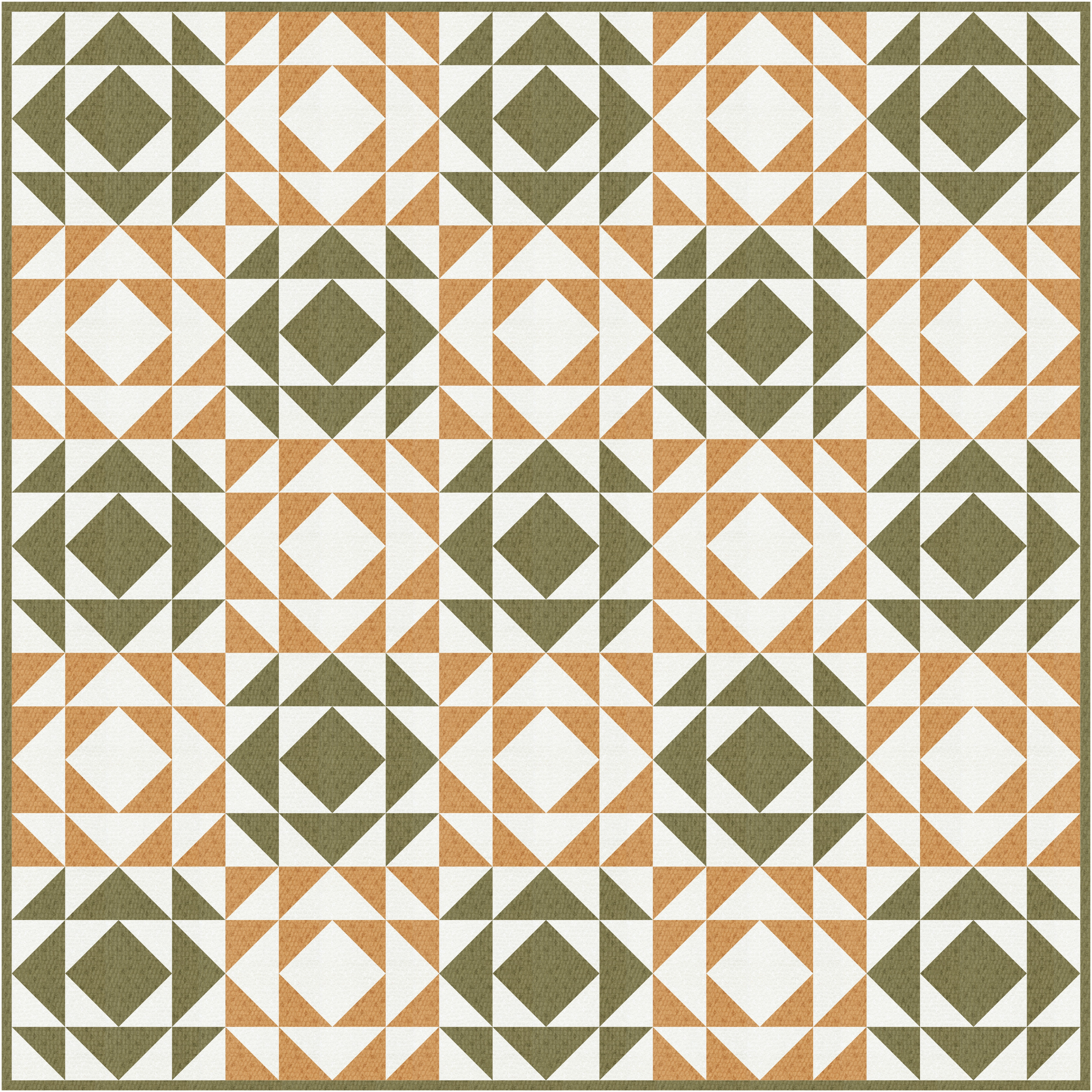 Woven Lattice Quilt Kit - Top and Binding - Honeycomb Green Dominant 8 metres