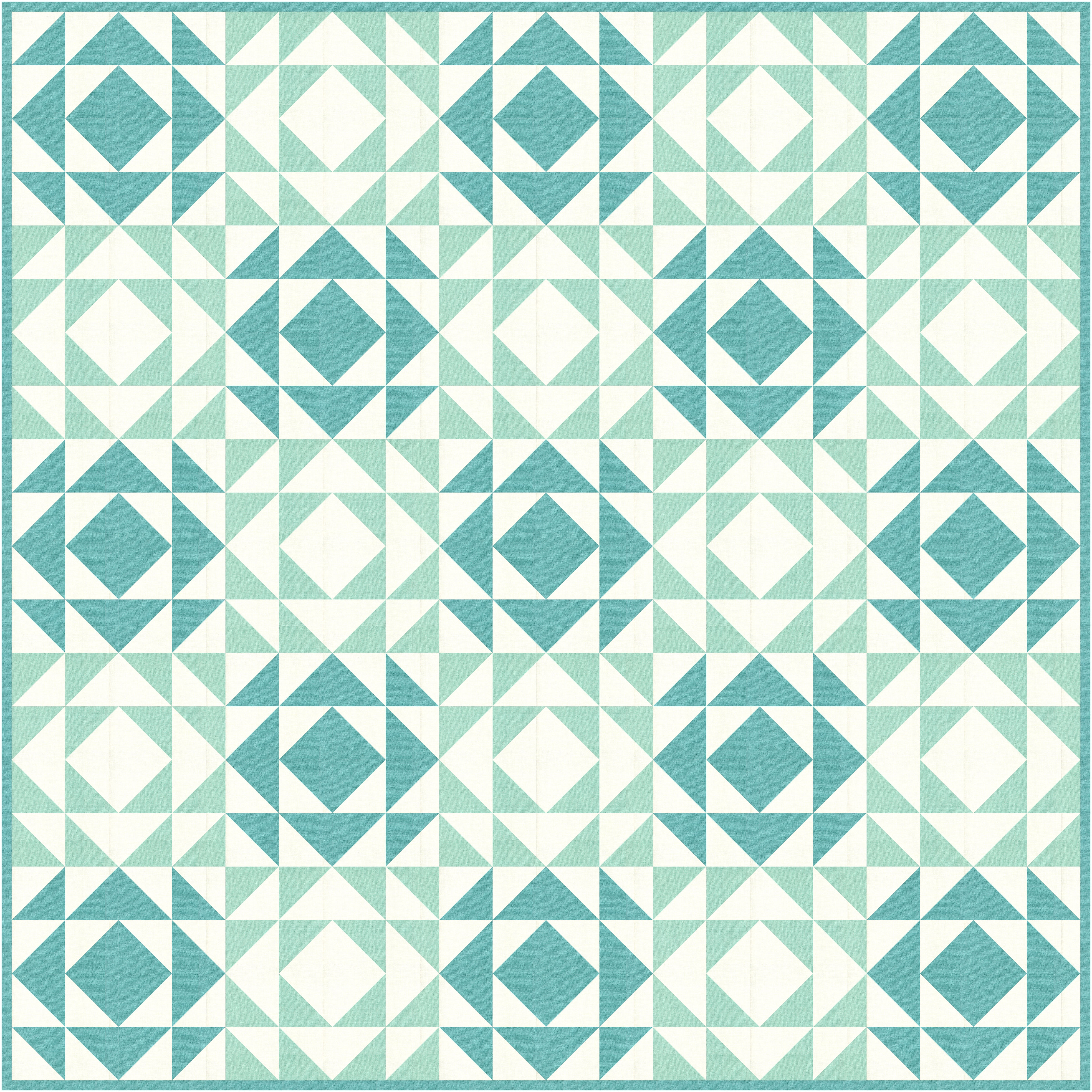 Woven Lattice Quilt Kit - Top and Binding - Thatched Aqua - 8 metres