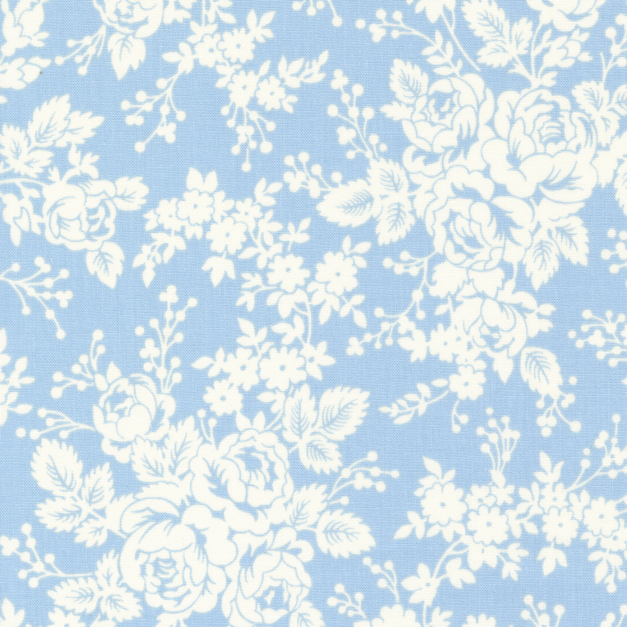 Blueberry Delight - Main Floral - Sky - Bunny Hill Designs
