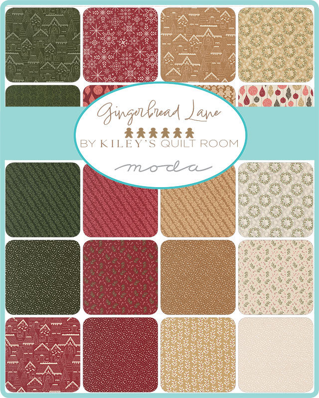 Thumbnail: Gingerbread Lane - 10"x10" Squares - 42 Pieces - Kiley's Quilt Room