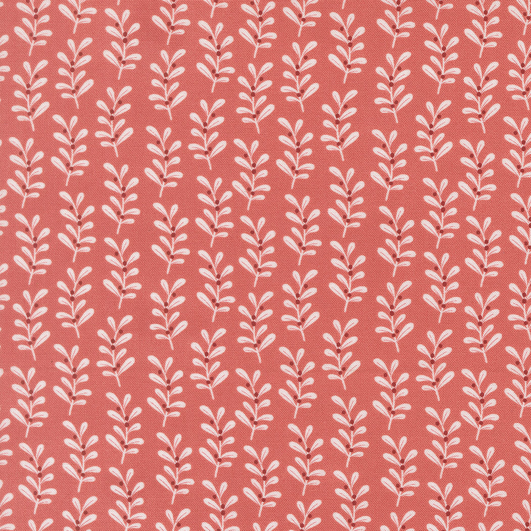Gingerbread Lane - Holly Stripes - Rosy - Kiley's Quilt Room