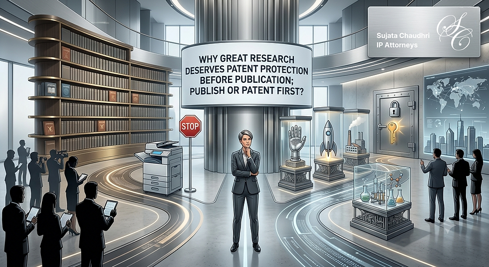 Why Great Research Deserves Patent Protection Before Publication; Publish or Patent First?