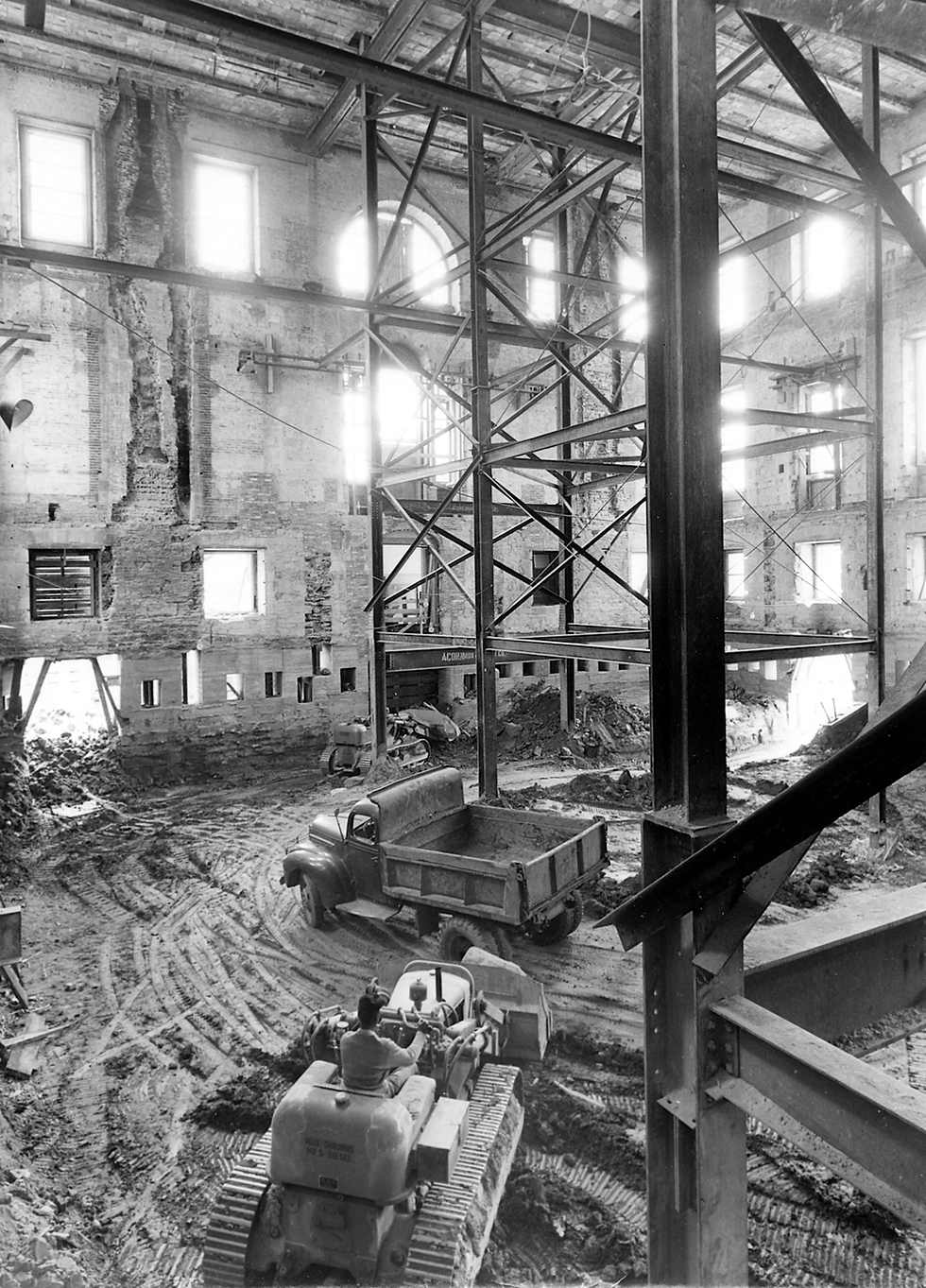 odbudowa wnętrza białego domu harry truman