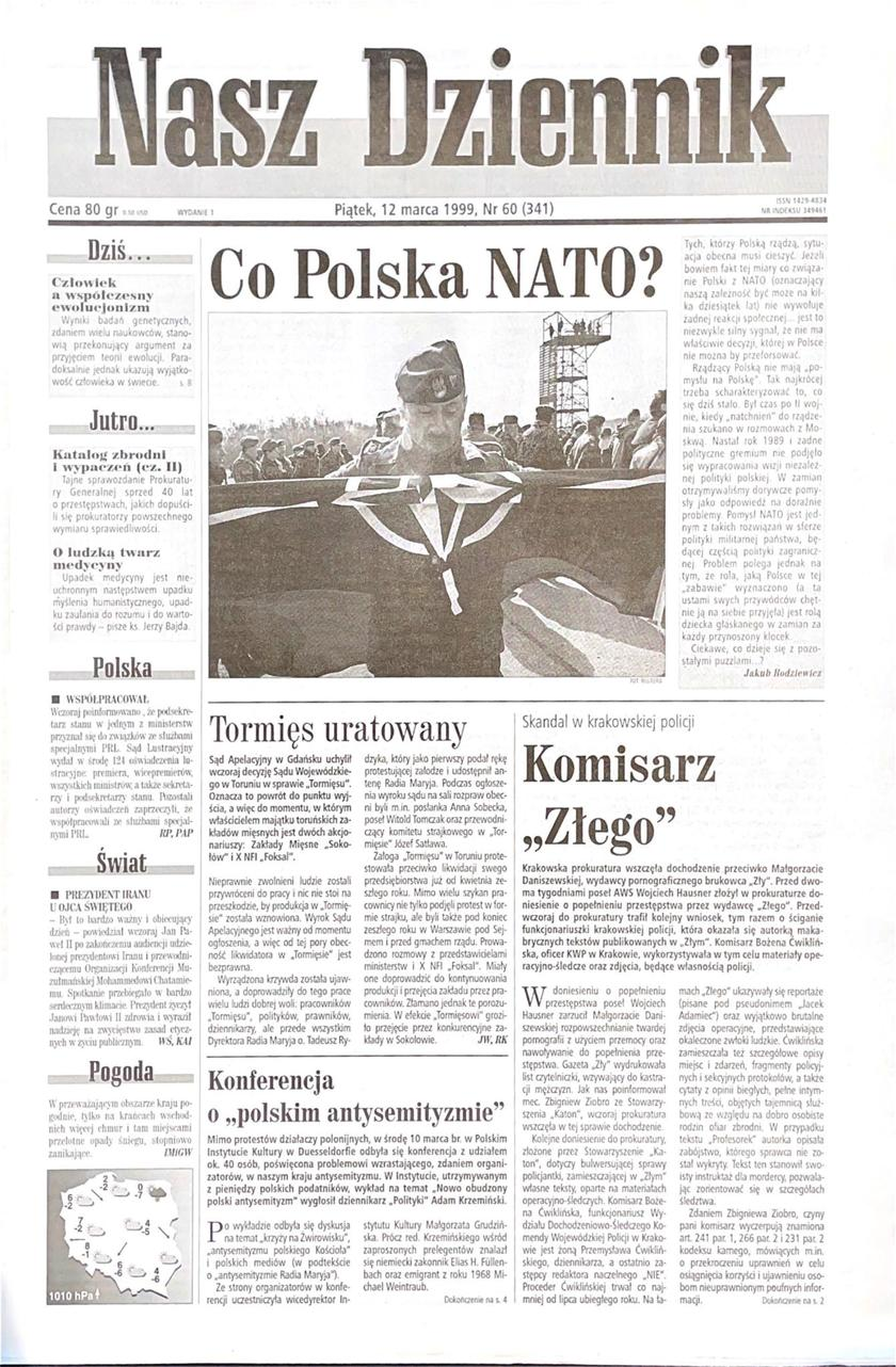 Dołączenie Polski do NATO w mediach