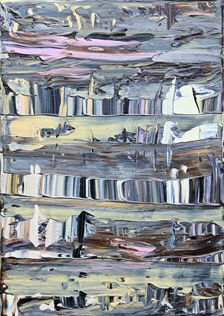 Acrylgemälde The World in March 2025 von Prof. Dr. Martina Schwanke, Potsdam: abstrakte Darstellung einer sich wandelnden Weltordnung, inspiriert von geopolitischen Konflikten und Zukunftsvisionen, mit intensiven Farben und dynamischen Formen, die Unsicherheit und Transformation ausdrücken.