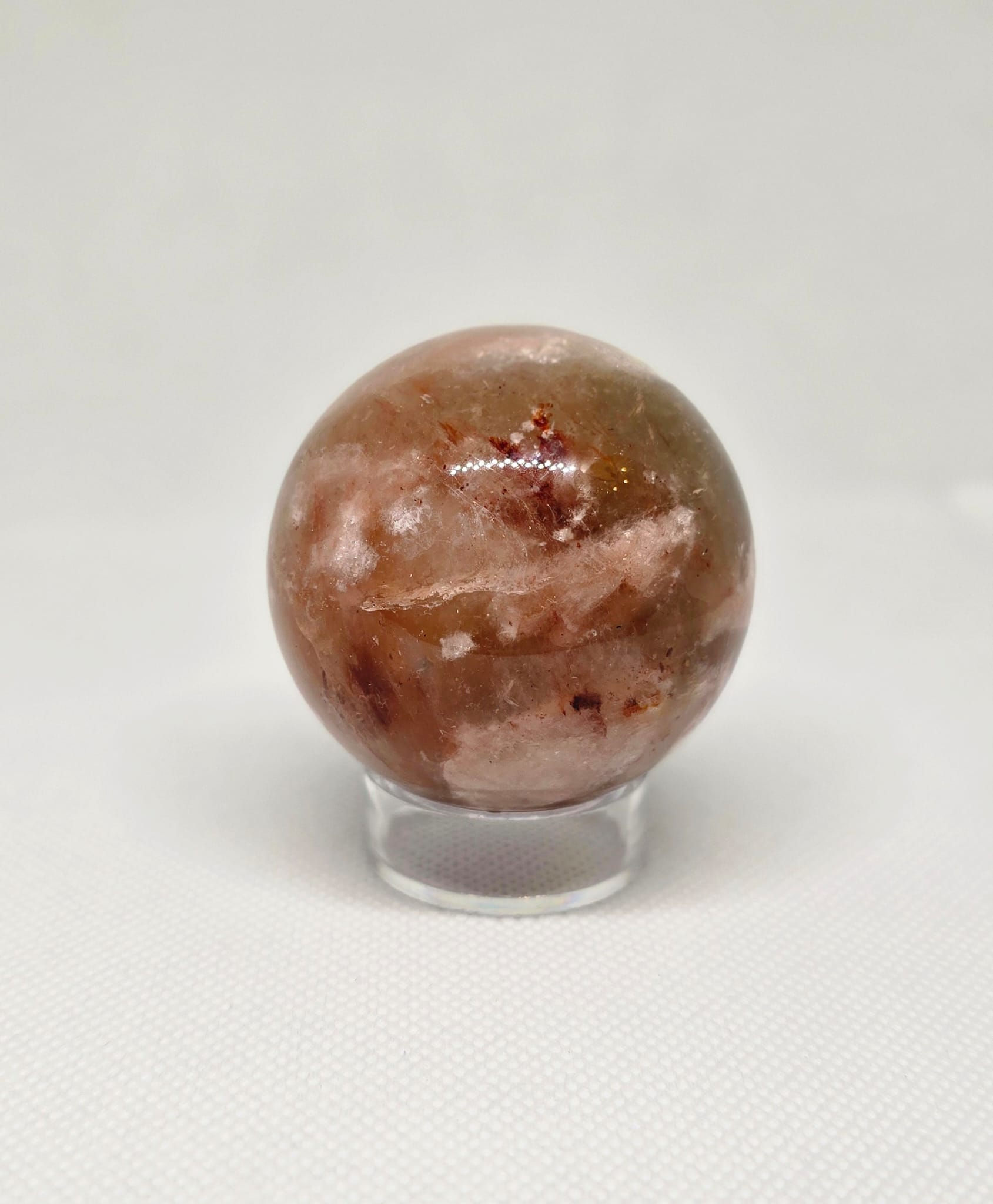 Ferruginous Quartz Sphere with Stand