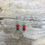 Thumbnail: Dyed Red Coral & Sterling Silver Earrings