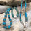 Thumbnail: Fossil Walrus Ivory, Chinese Turquoise & Sterling Silver Necklace