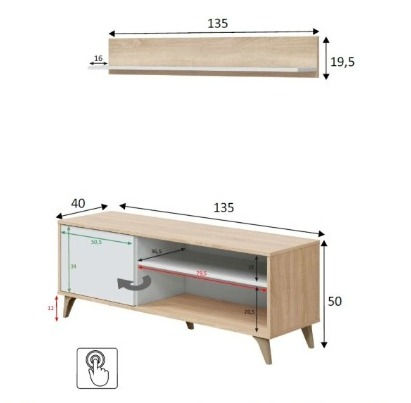 Miniatura: MUEBLE SALÓN (TV) GOLD-V