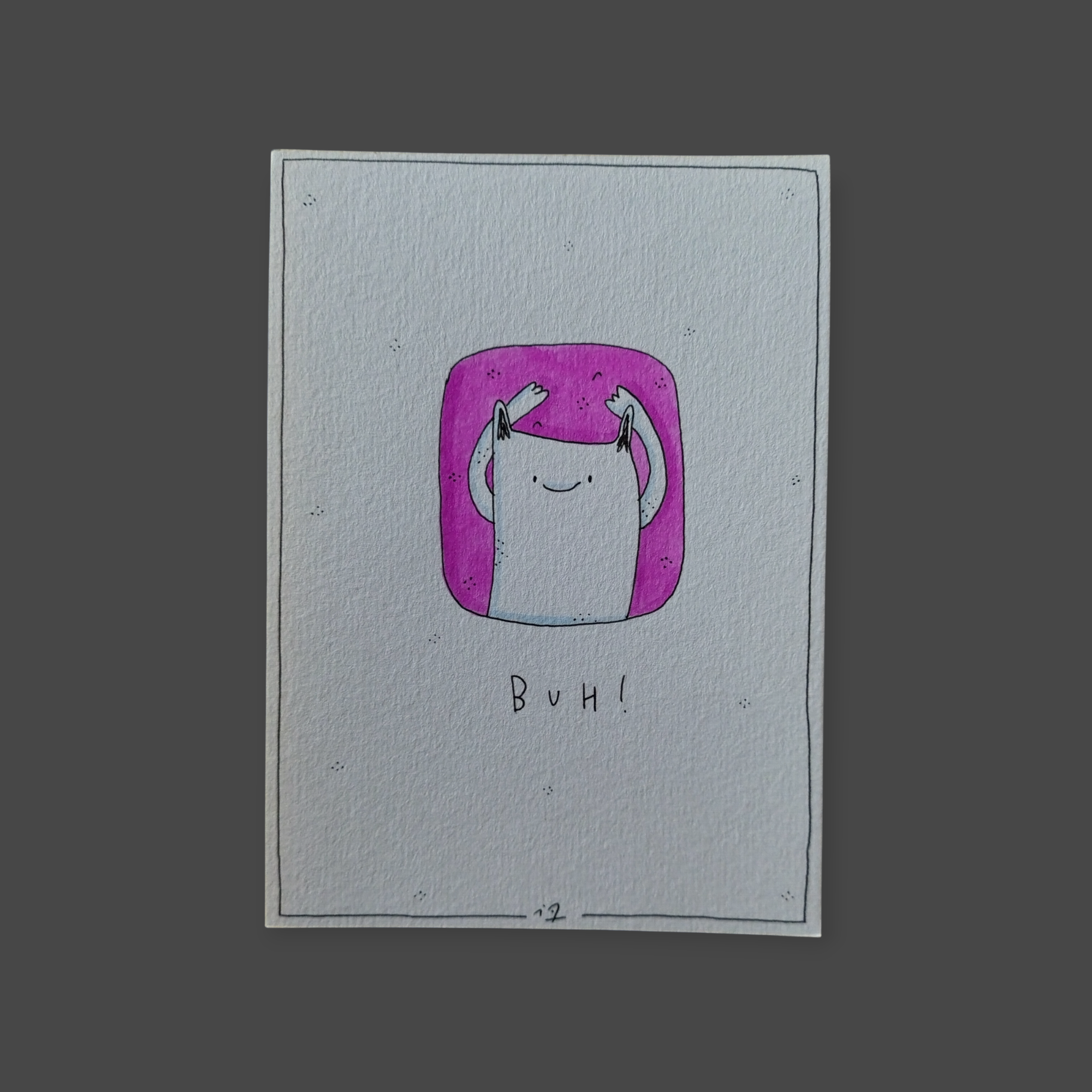 Postkarte "Buh"