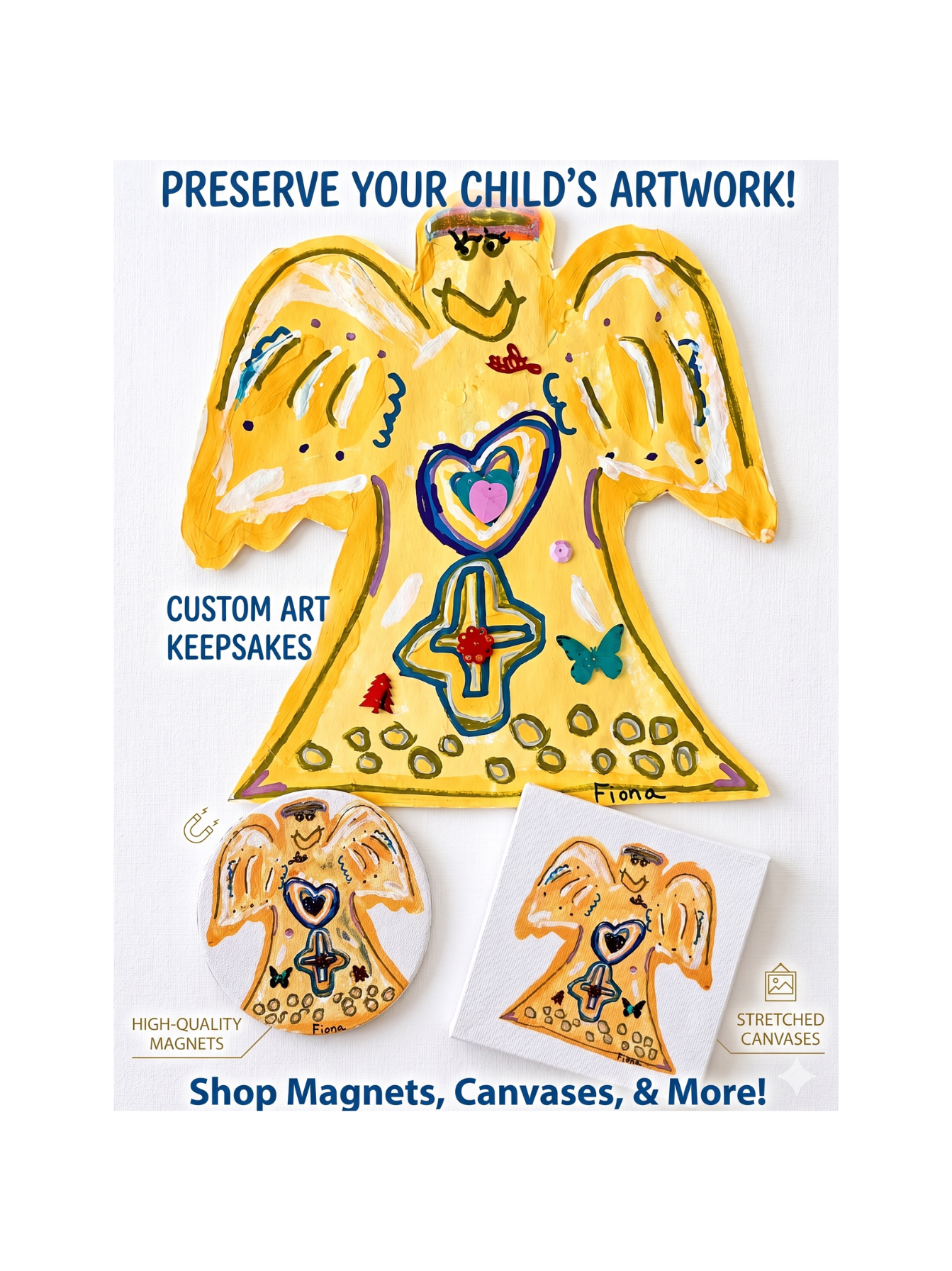 Turn Kids Artwork into Keepsakes – Custom Child Drawing Gifts