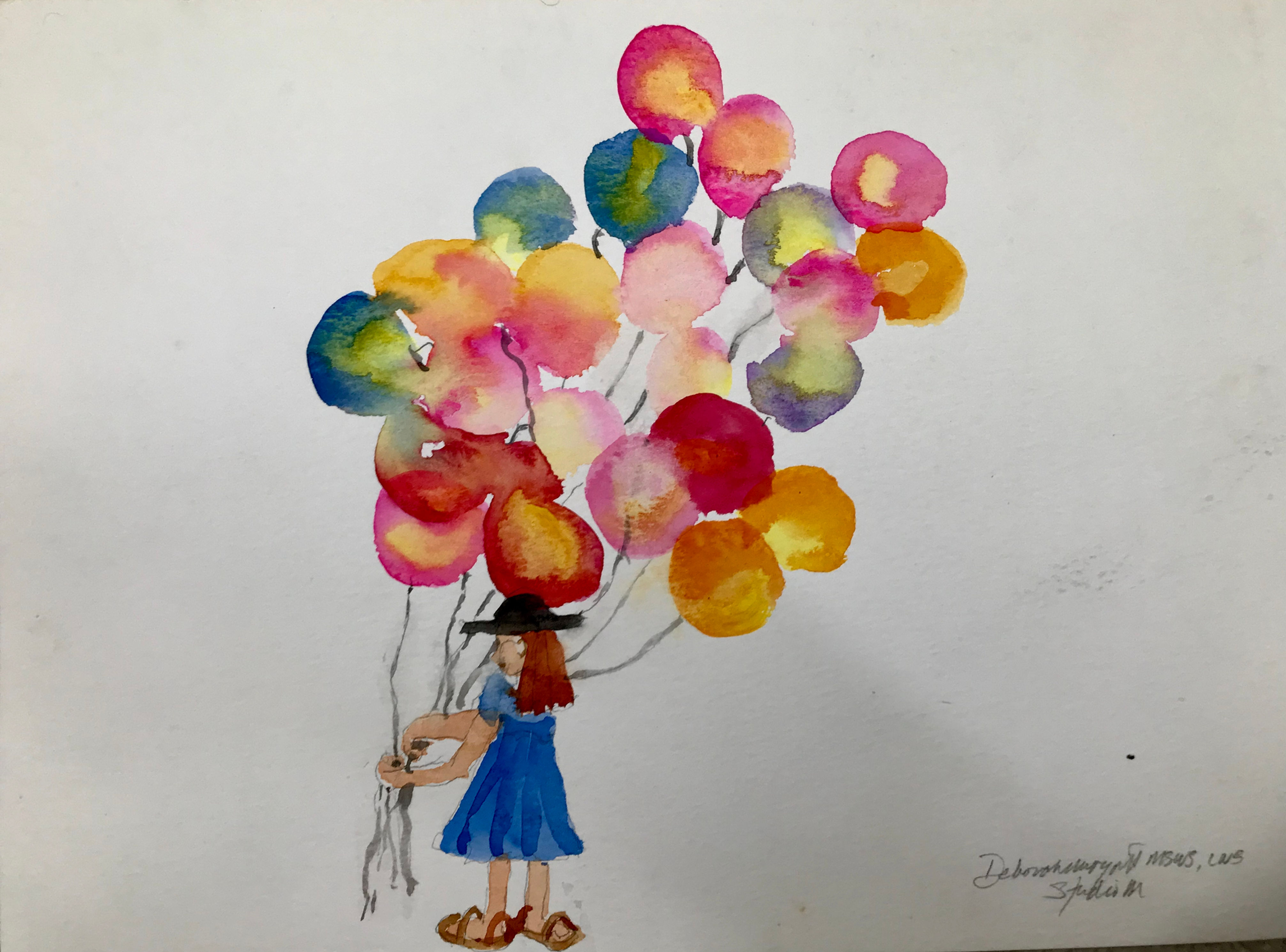 Girl with balloons 