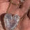 Thumbnail: Extra large dichroic glass heart on a gold filled chain 
