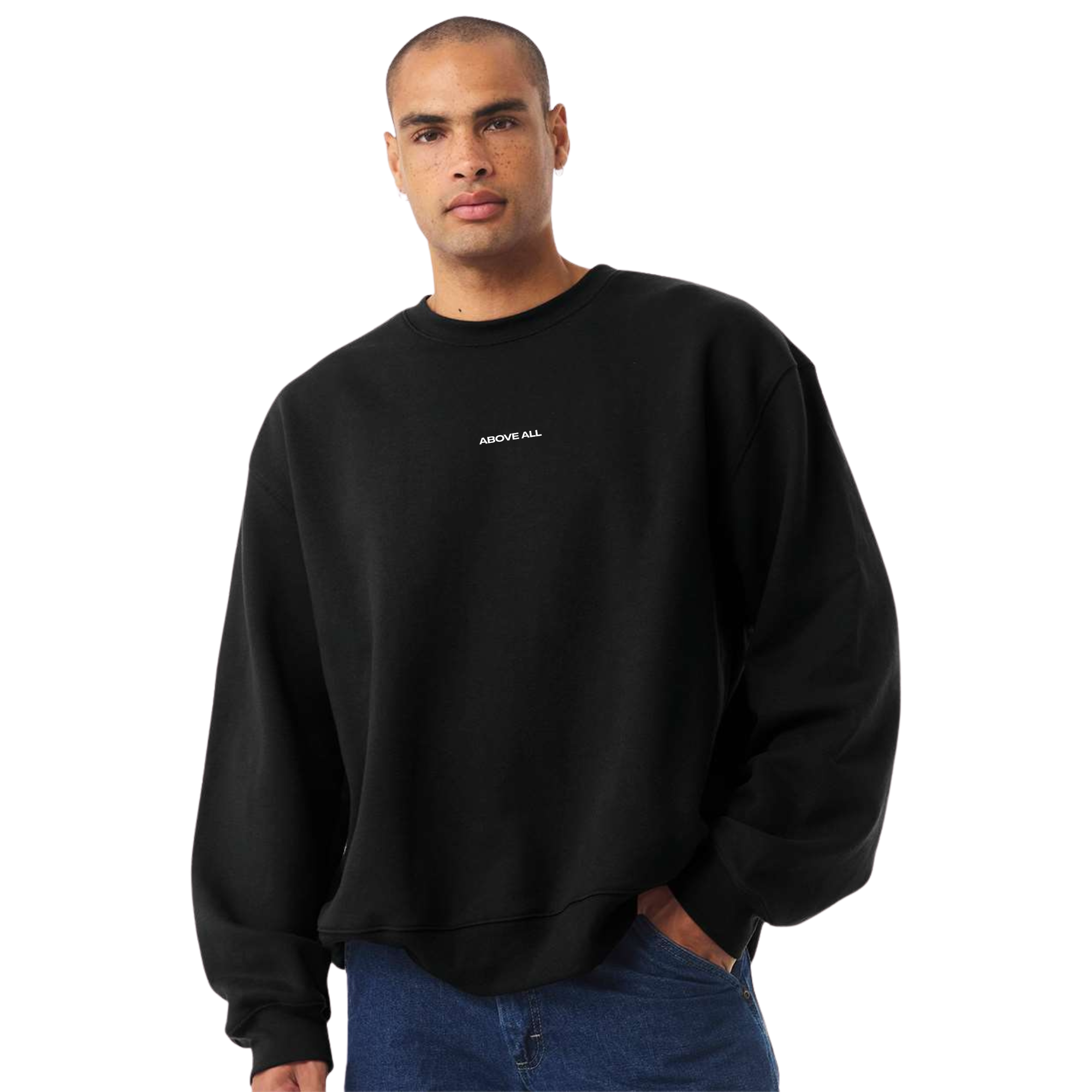 Black Crewneck / White Logo